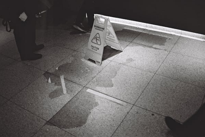 slippery floor
